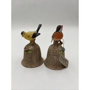 2 Vintage Towle Bird Fine Bone China Collectable Bells